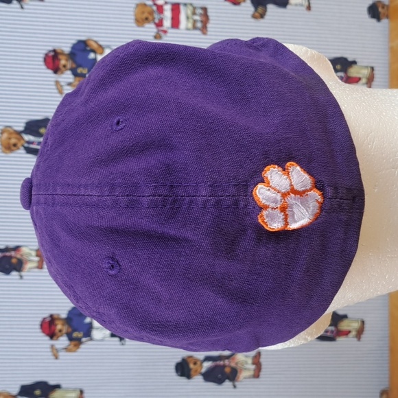 Nike Clemson Tigers center swoosh raised lettering purple & orange fitted hat - Picture 4 of 9